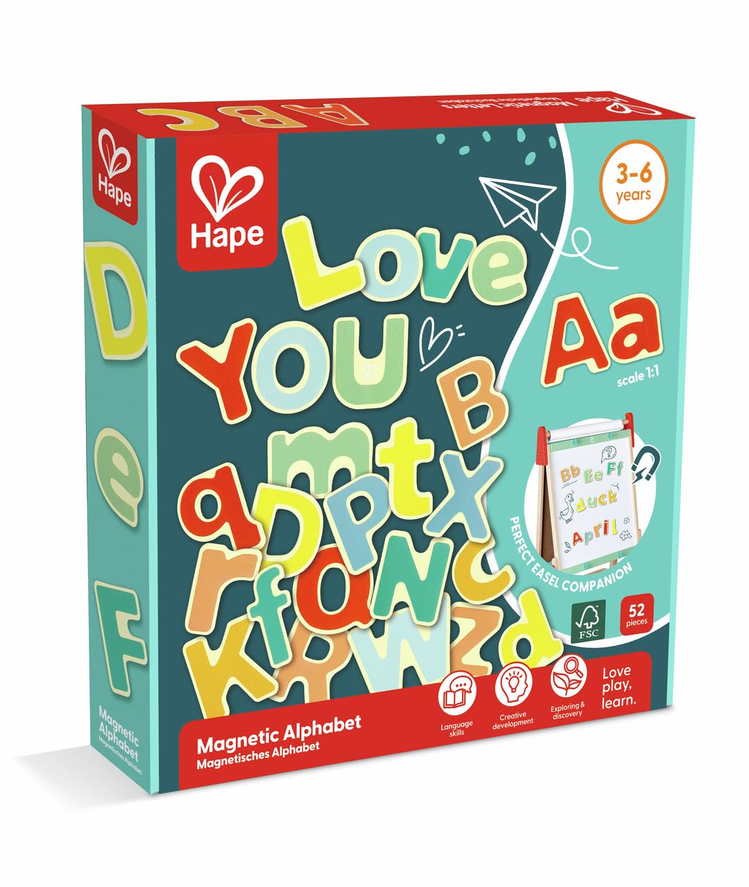 Amazon.com: Hape Magnetic Alphabet : Toys & Games